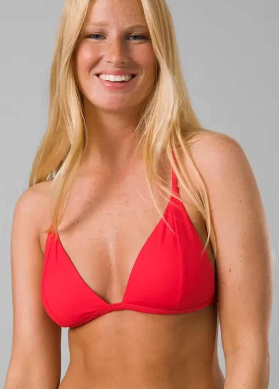 PRANA Women's Sunkissed Bikini Top Small Carmine Red Cross Back Stretch NWT